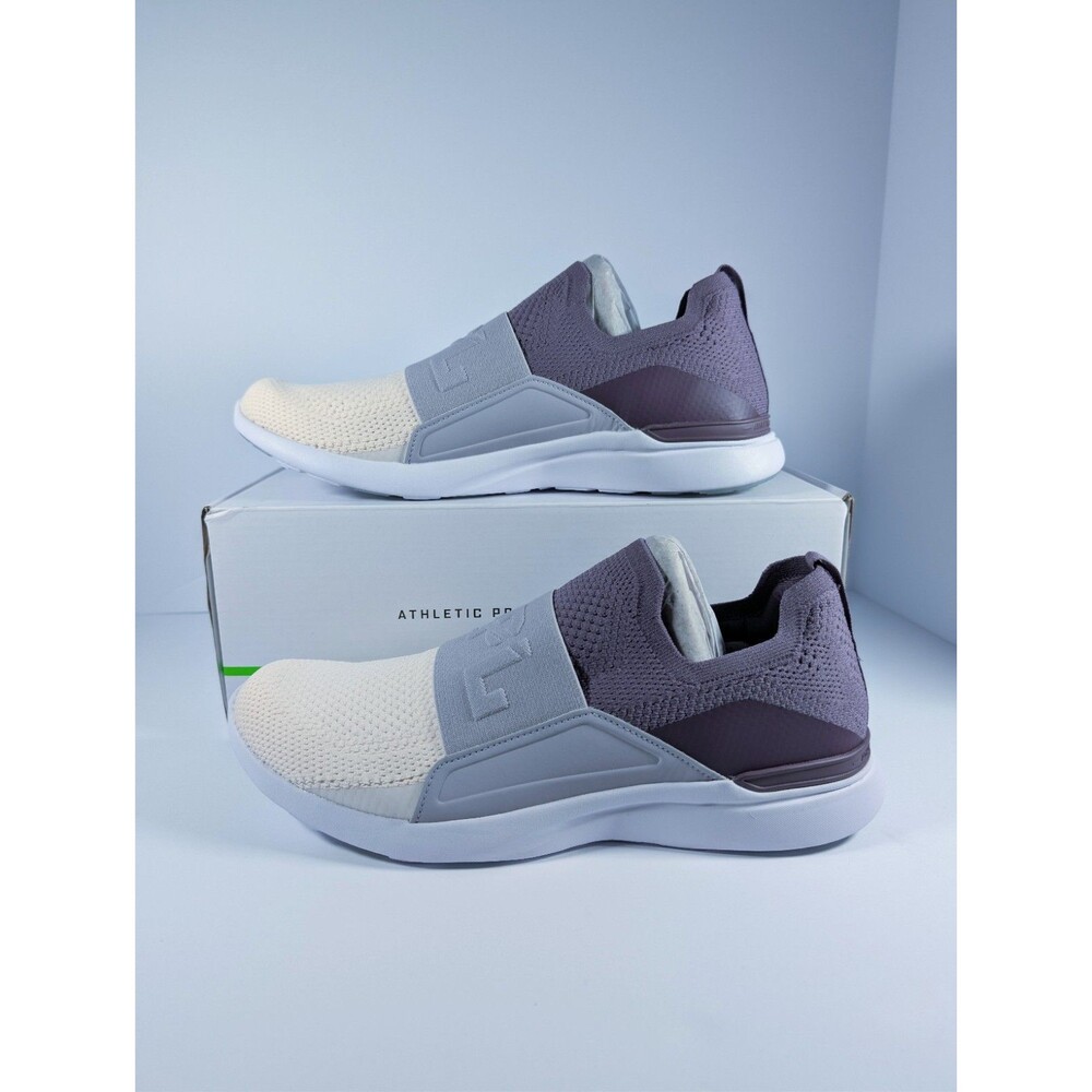 NIB APL TechLoom Bliss Mens 9.5 Moonscape Purple Gray Slip On Athletic Sneakers - Picture 2 of 14